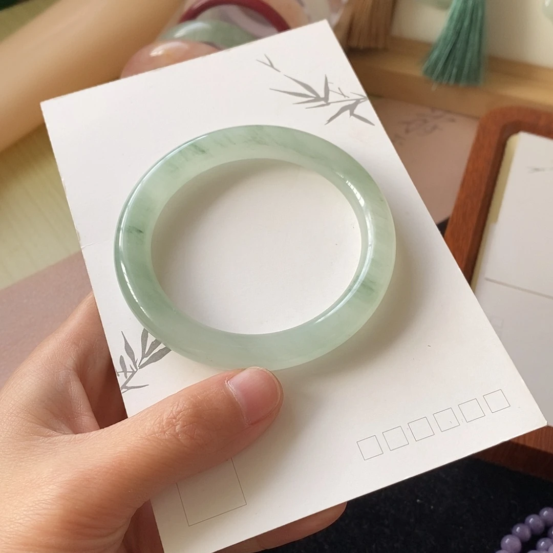 石英岩玉未镶嵌56 满圈晕染