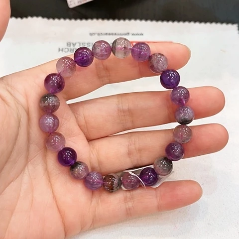 【闪购商品】未镶嵌手链水晶—福利卡8.5天然彩极光手串