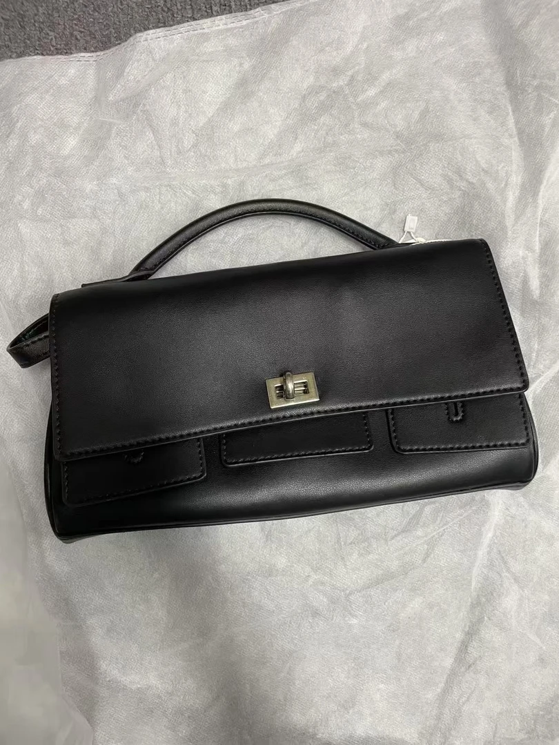 6756黑银【清货微瑕】新款时尚轻奢百搭气质女包