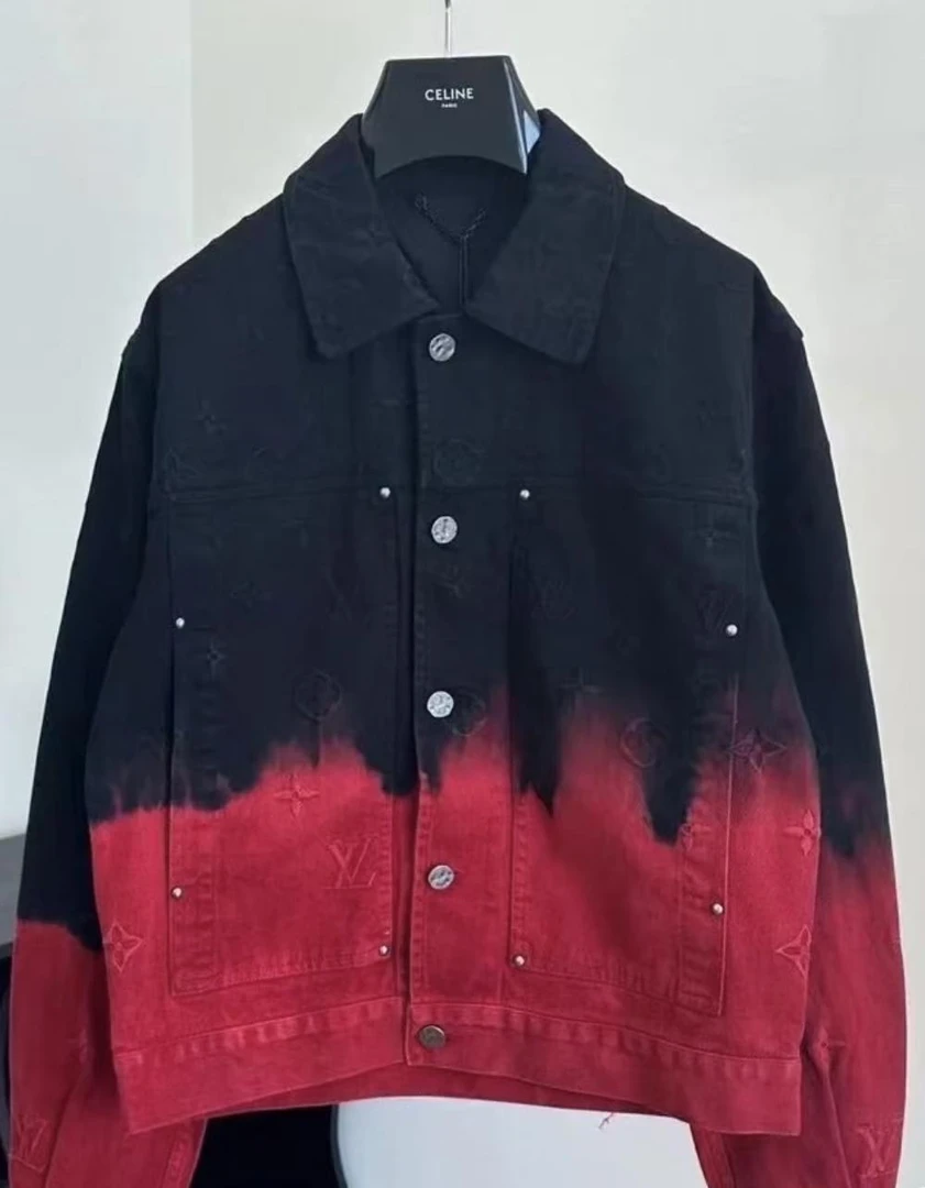 99新 LouisVuitton/路易威登 24FW 渐变牛仔刺绣外套 58码