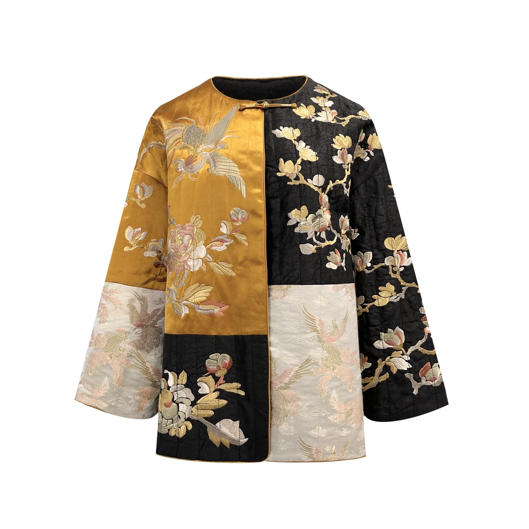 【金玉满堂】2025新中式时尚拼色艺术棉衣QCK2FMJLE17