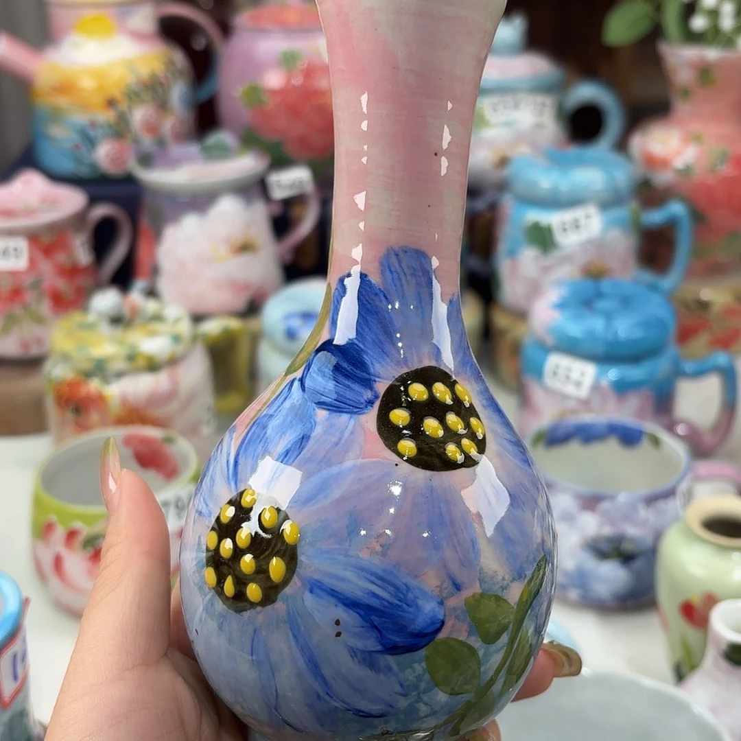 景德镇手绘高温釉下彩陶瓷茶具