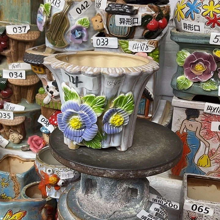 粗陶材质多肉花盆