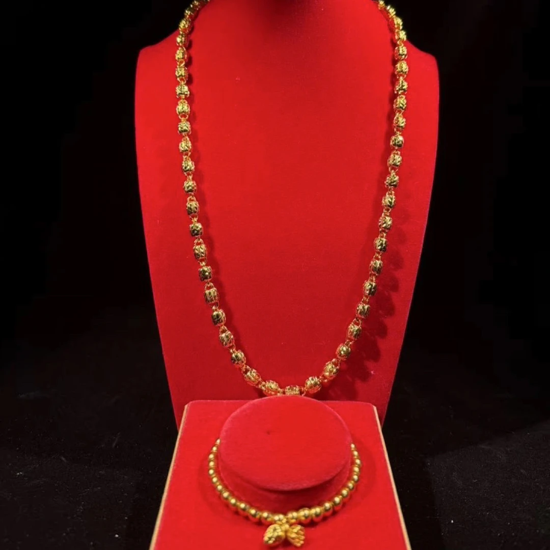 （MY）南瓜项链+莲蓬手链两件套多样性发货