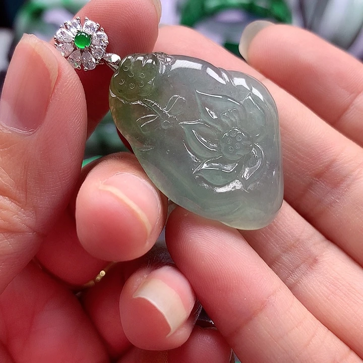 颈饰银S925镶嵌翡翠翡翠