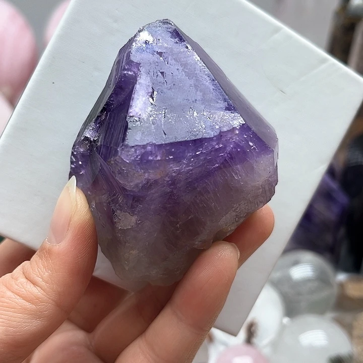 紫晶186克紫水晶单头原石未镶嵌