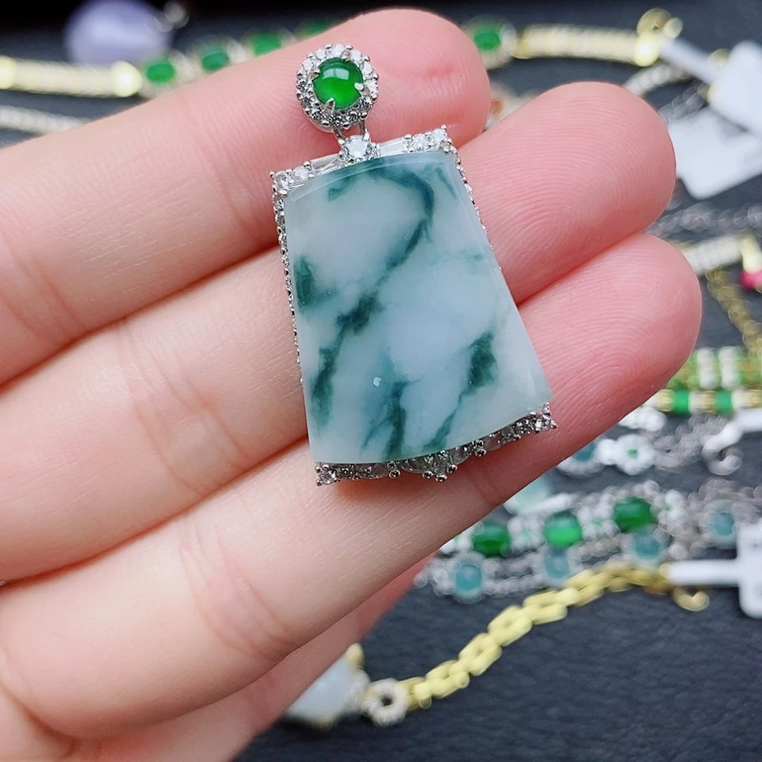 银S925镶嵌戒指翡翠