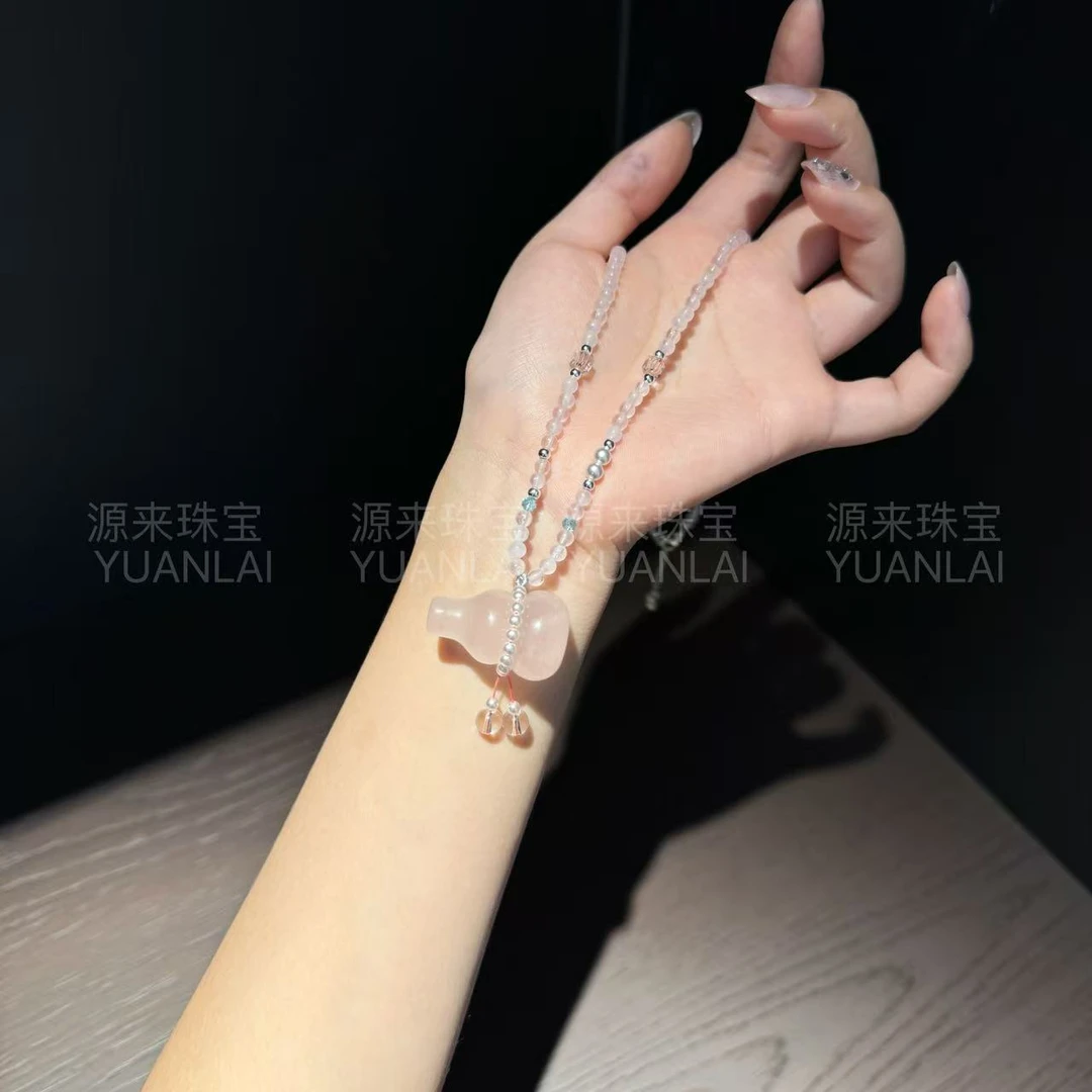 源源手作*福禄粉晶项链L