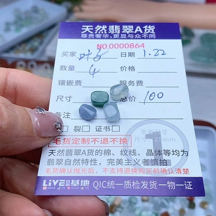 翡翠颈饰未镶嵌叶****8