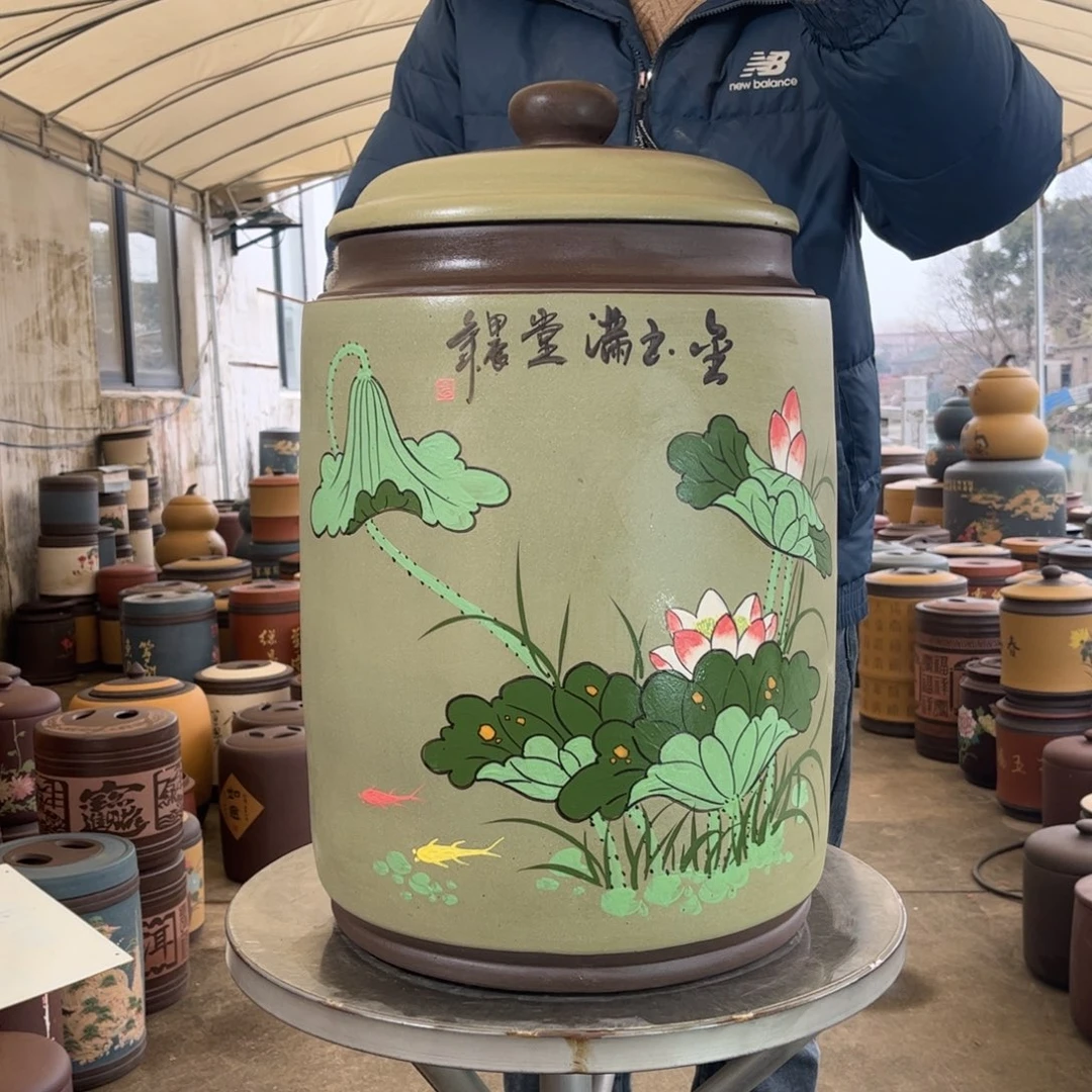 紫砂茶叶罐45-50 饼茶叶罐