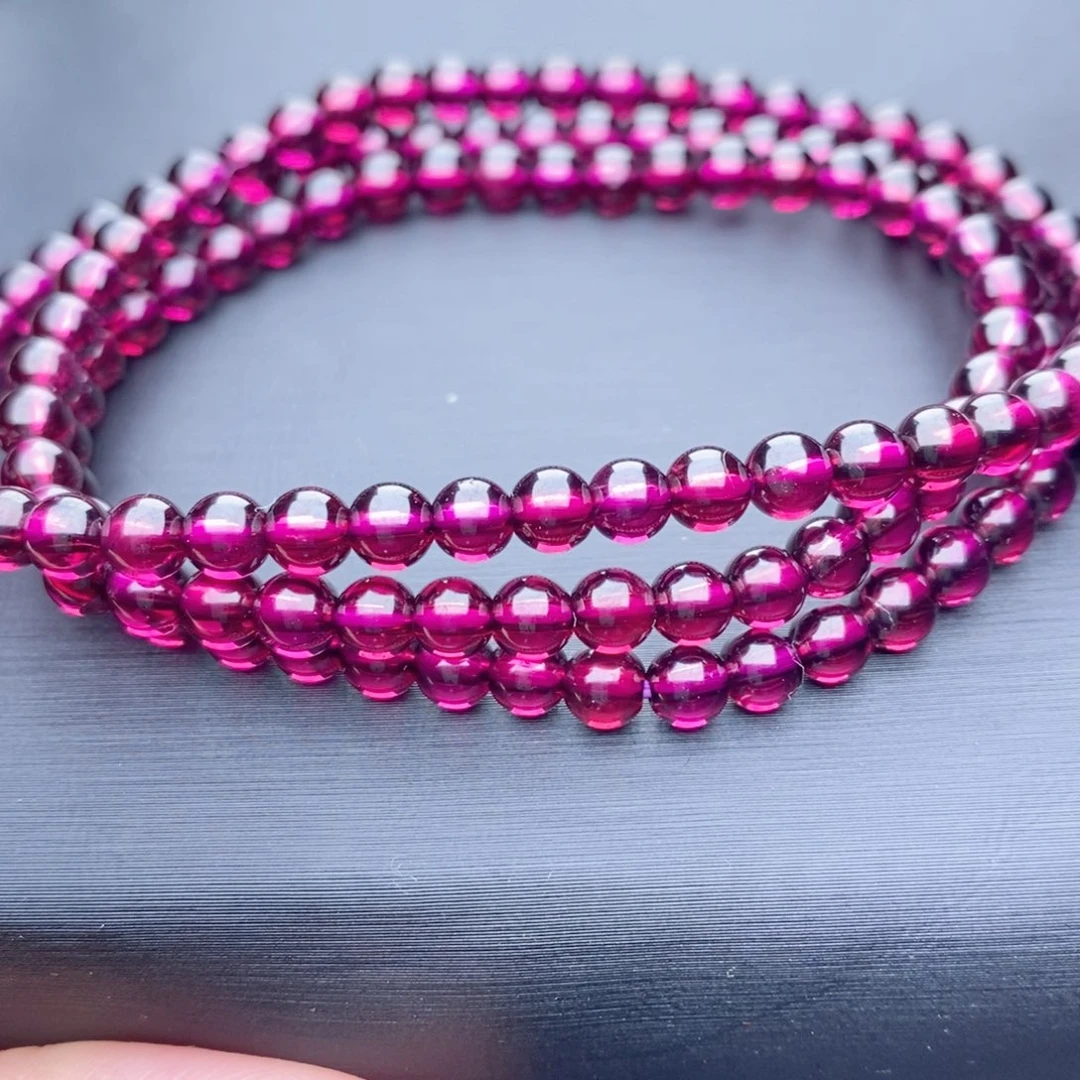 石榴石手链未镶嵌4.4帝王紫