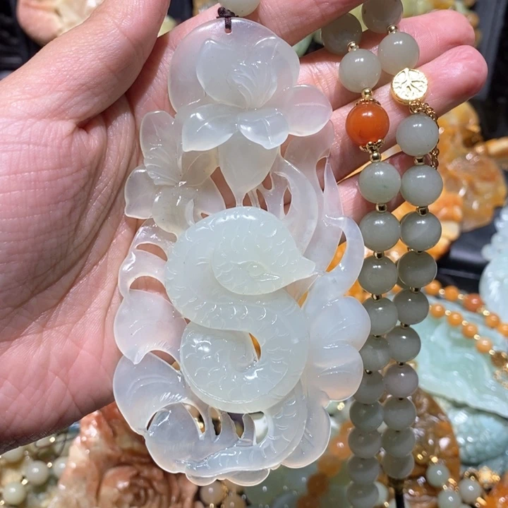 岫玉毛衣链未镶嵌