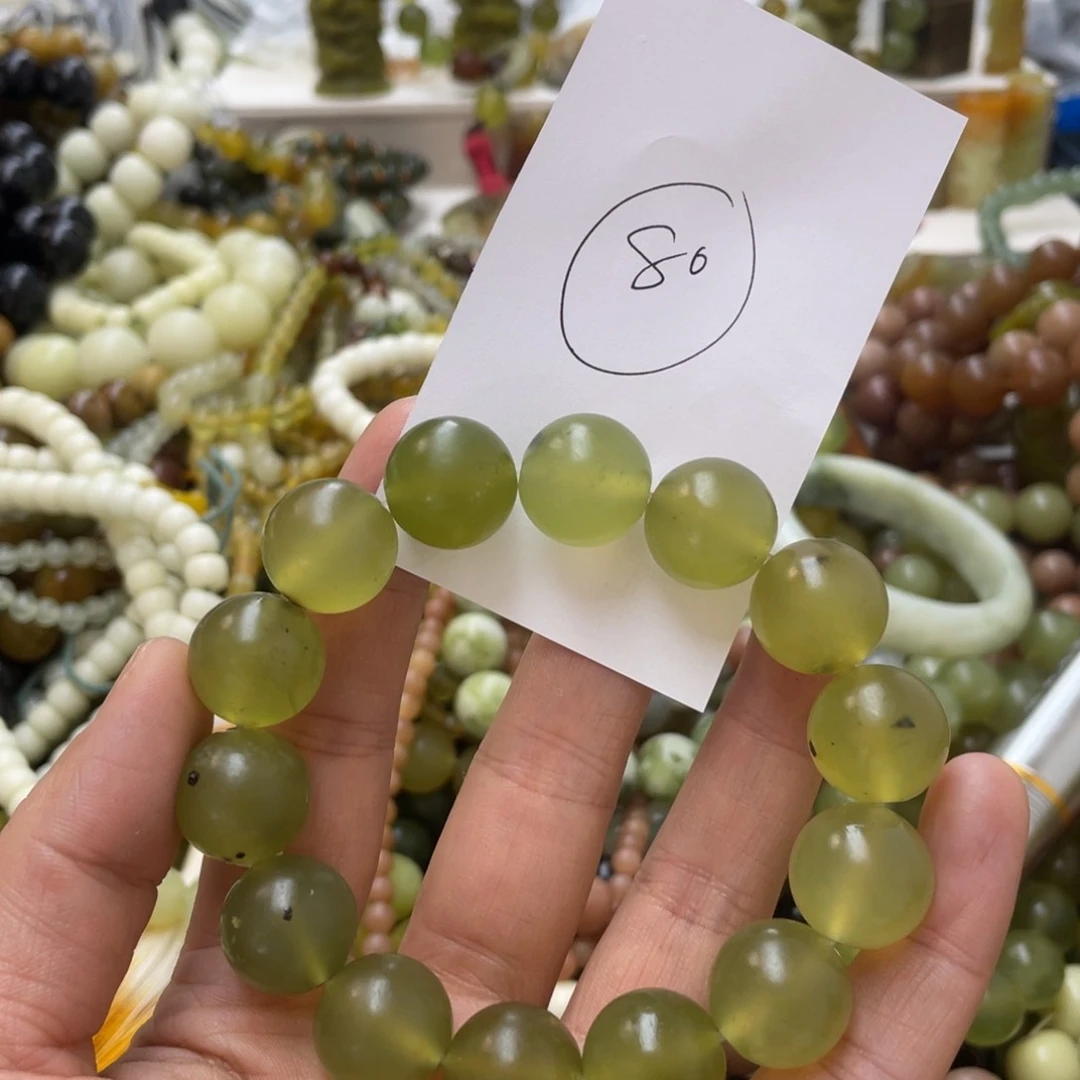 蛇纹石玉手链合金