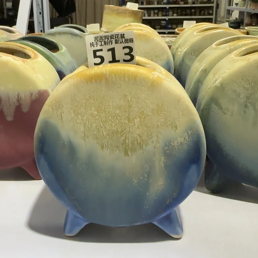 瓷片景德镇手工花盆
