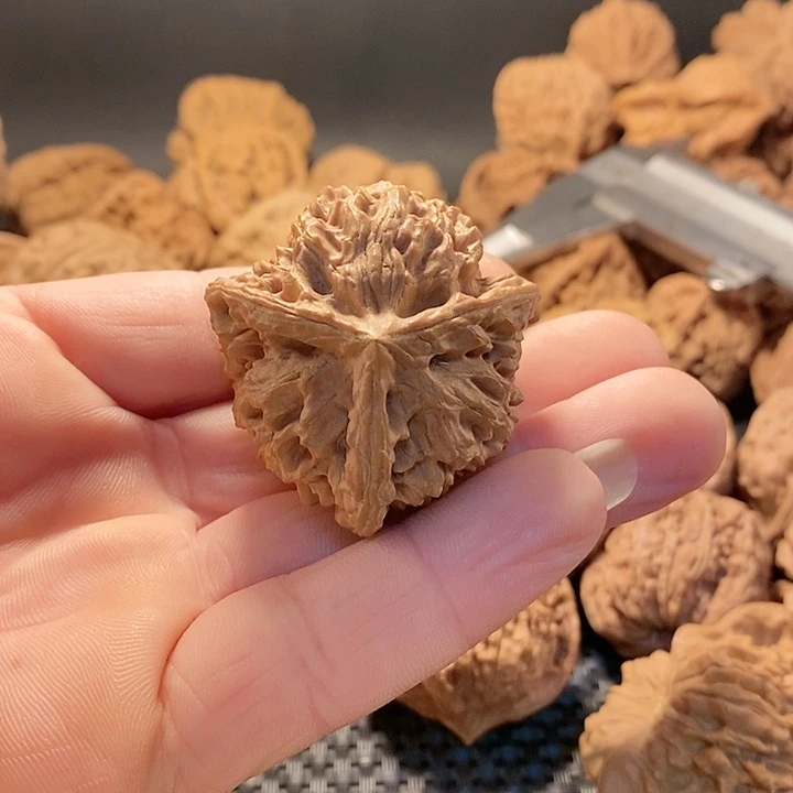 把件文玩核桃霞云岭狮子头一个棱弱点