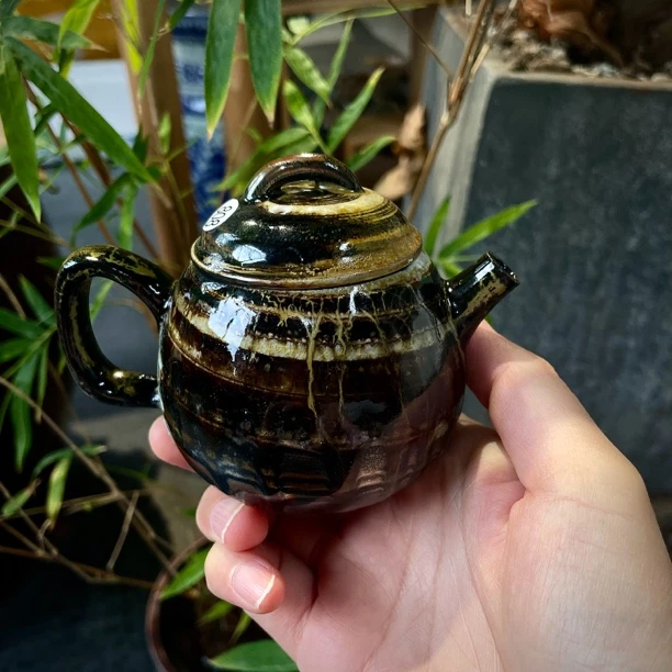 808号全手工搅胎泥柴烧茶壶家用复古陶瓷壶140-150ML