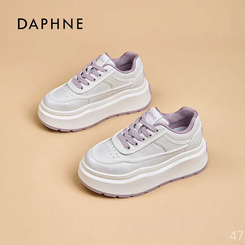 达芙妮厚底增高小白鞋女2025秋季新款休闲轻便百搭舒适潮流板鞋L