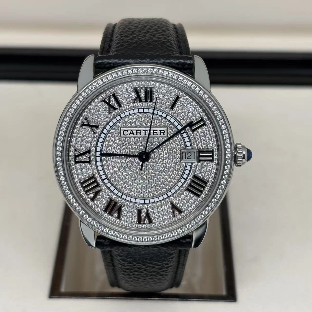 95新 Cartier/卡地亚 伦敦/自动/表径42mm/外圈后钻/后升级钻盘