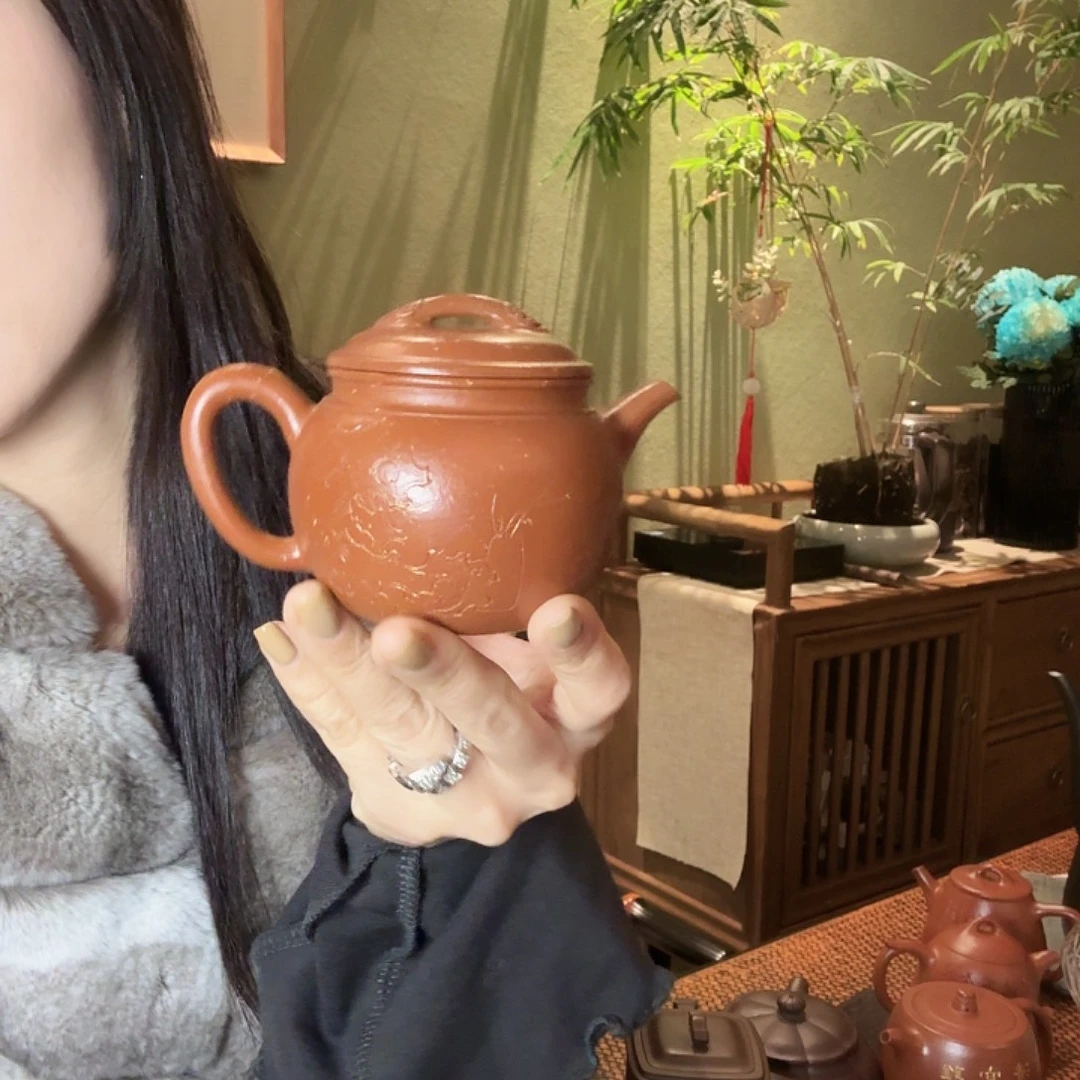 爸***爸紫砂茶壶福袋壶朱泥