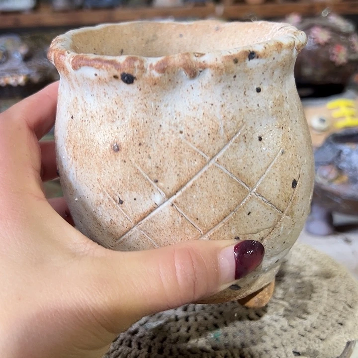 新年福利手工粗陶高温花盆