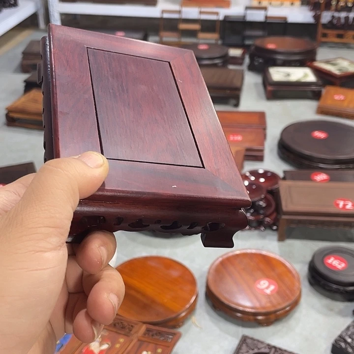 紫砂红木底座工艺品红木底座工艺品16公分