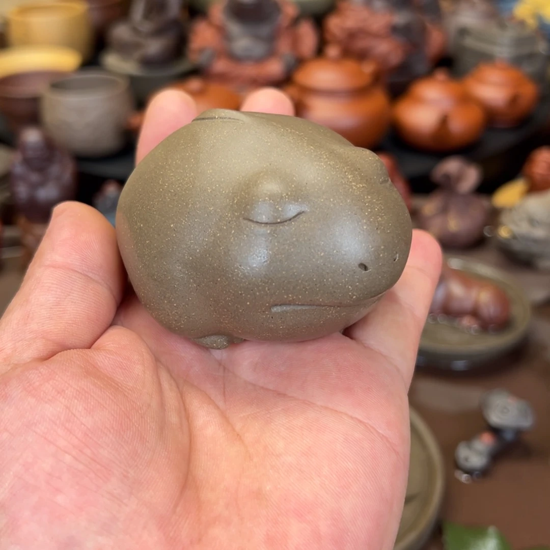 紫砂茶宠紫砂金蟾 微瑕