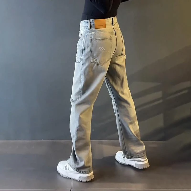 轻奢男装大码潮牌男士时尚新款2025年直筒高级感休闲牛仔裤宽松潮