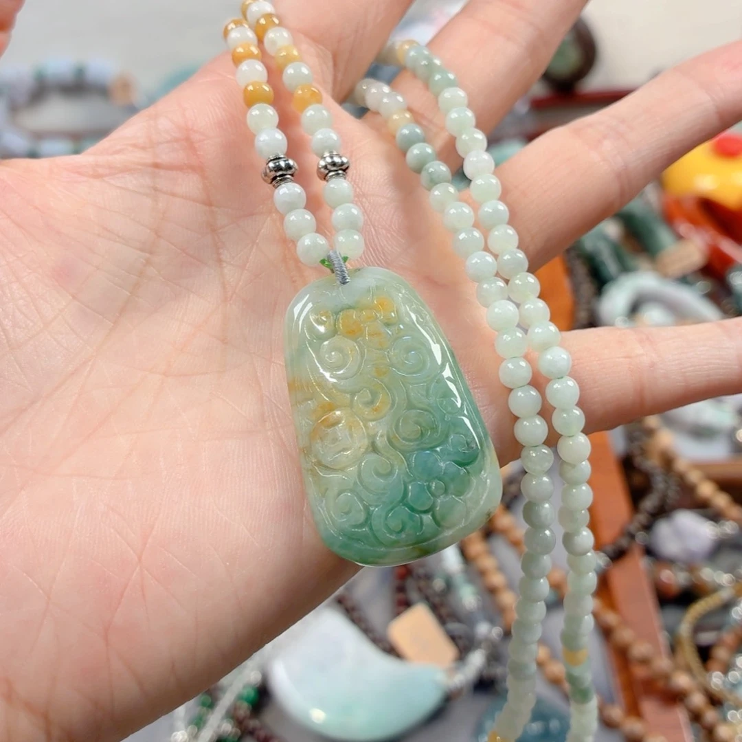 未镶嵌手链翡翠心手串