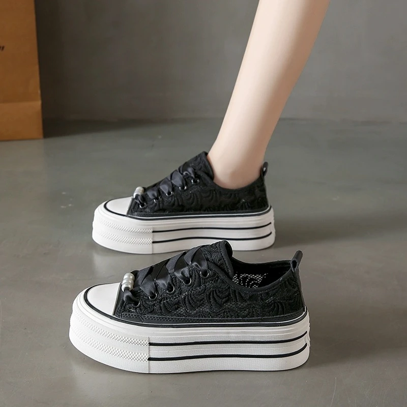 【新款板鞋】春夏季女生新中式休闲松糕帆布鞋BR606