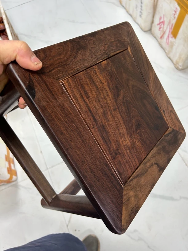 黑檀木中式四方凳003