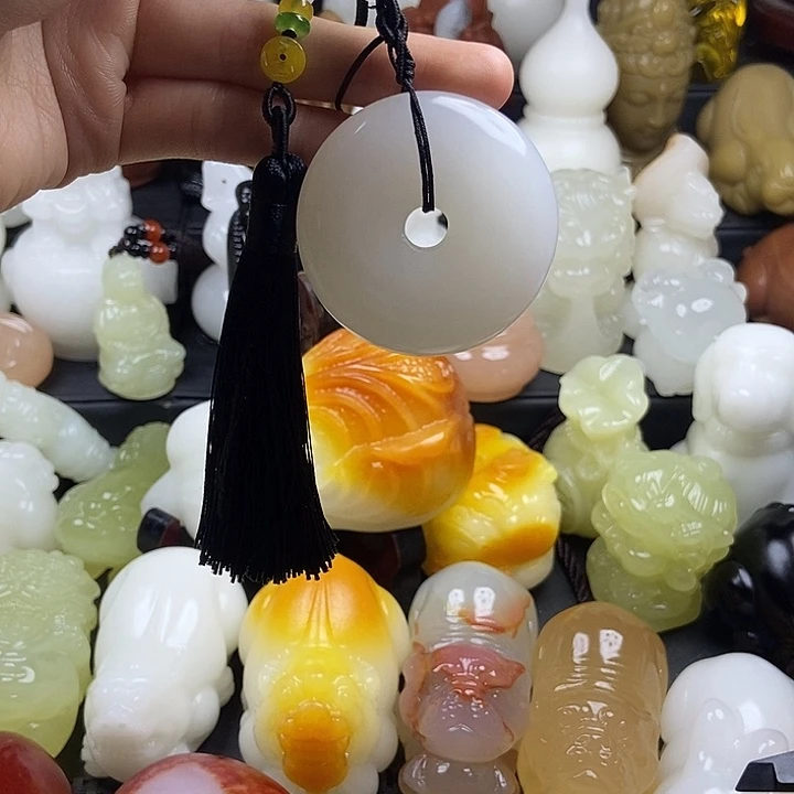 无花朵原石雕刻把件