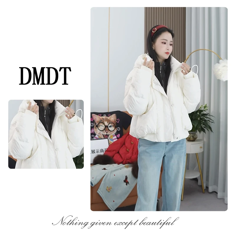 【DMDT服饰】2025冬季新品“绒语轻轻”连帽白鸭绒保暖羽绒服D2185