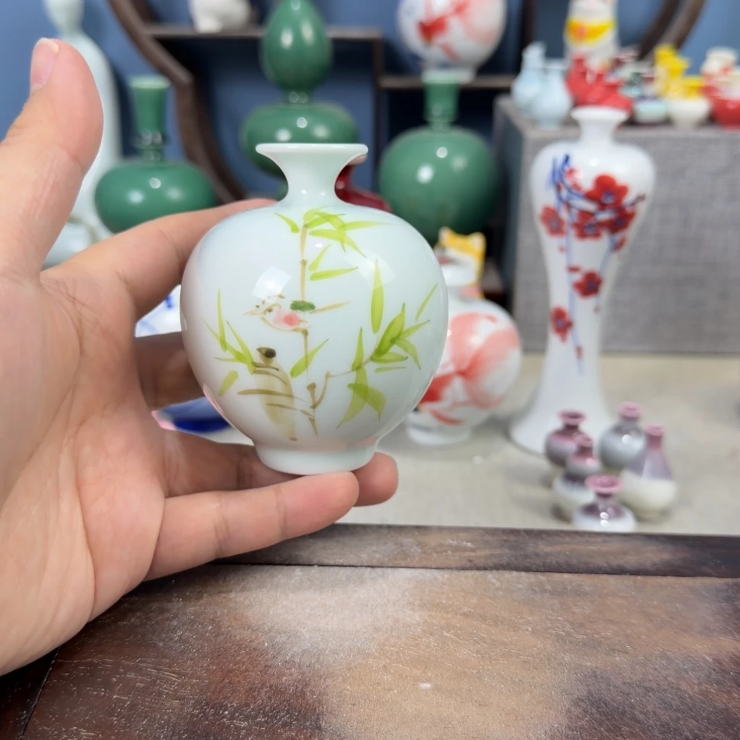 陶瓷手工小花器摆件