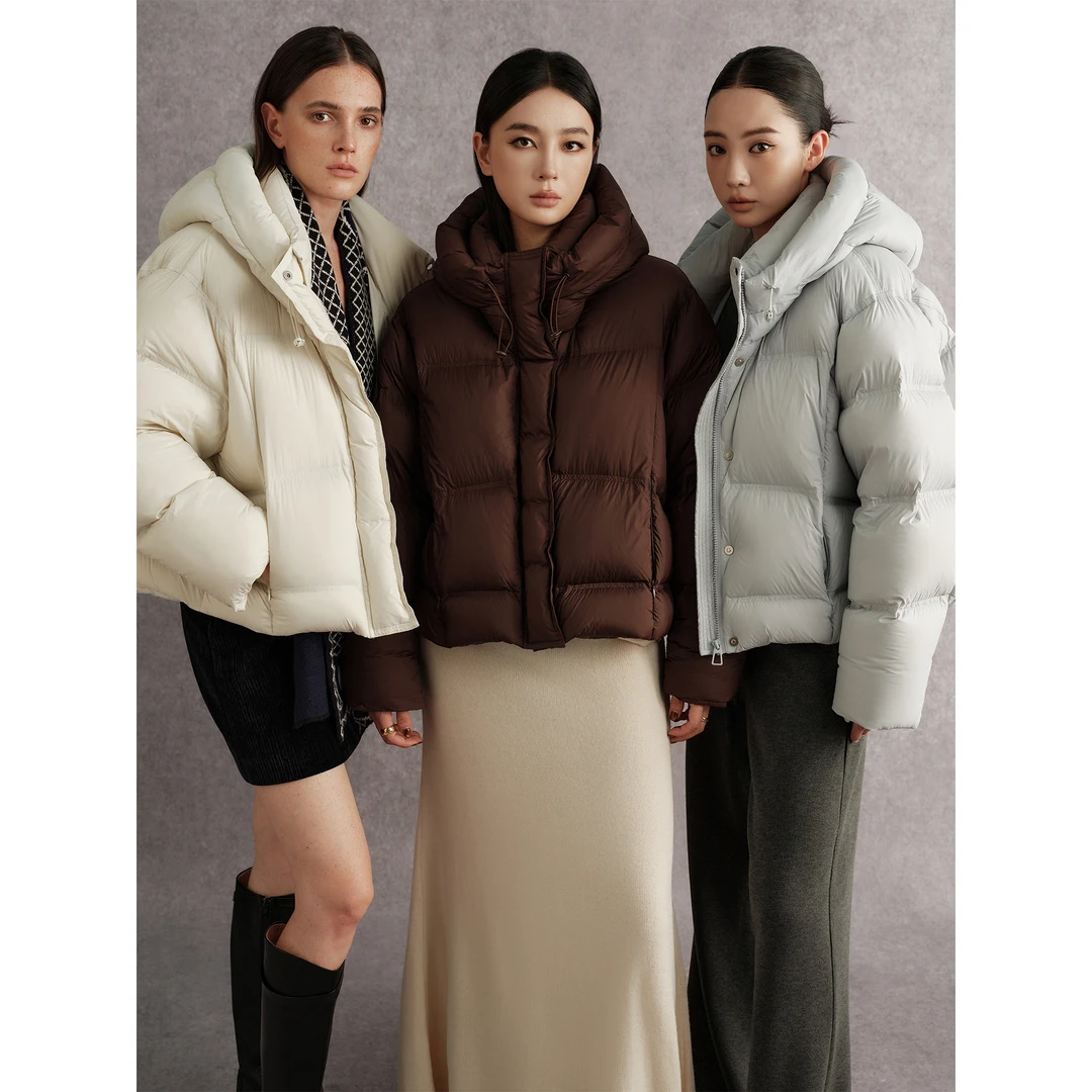 周淼【云朵泡芙】三星90白鸭绒无胆小奶包羽绒服外套女ZM25Y5149J