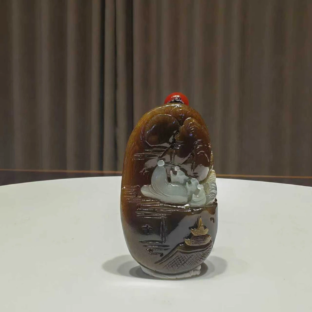 中御嘉拍卖-ZYJ-B-0802012-《白石悟道》-和田玉挂件