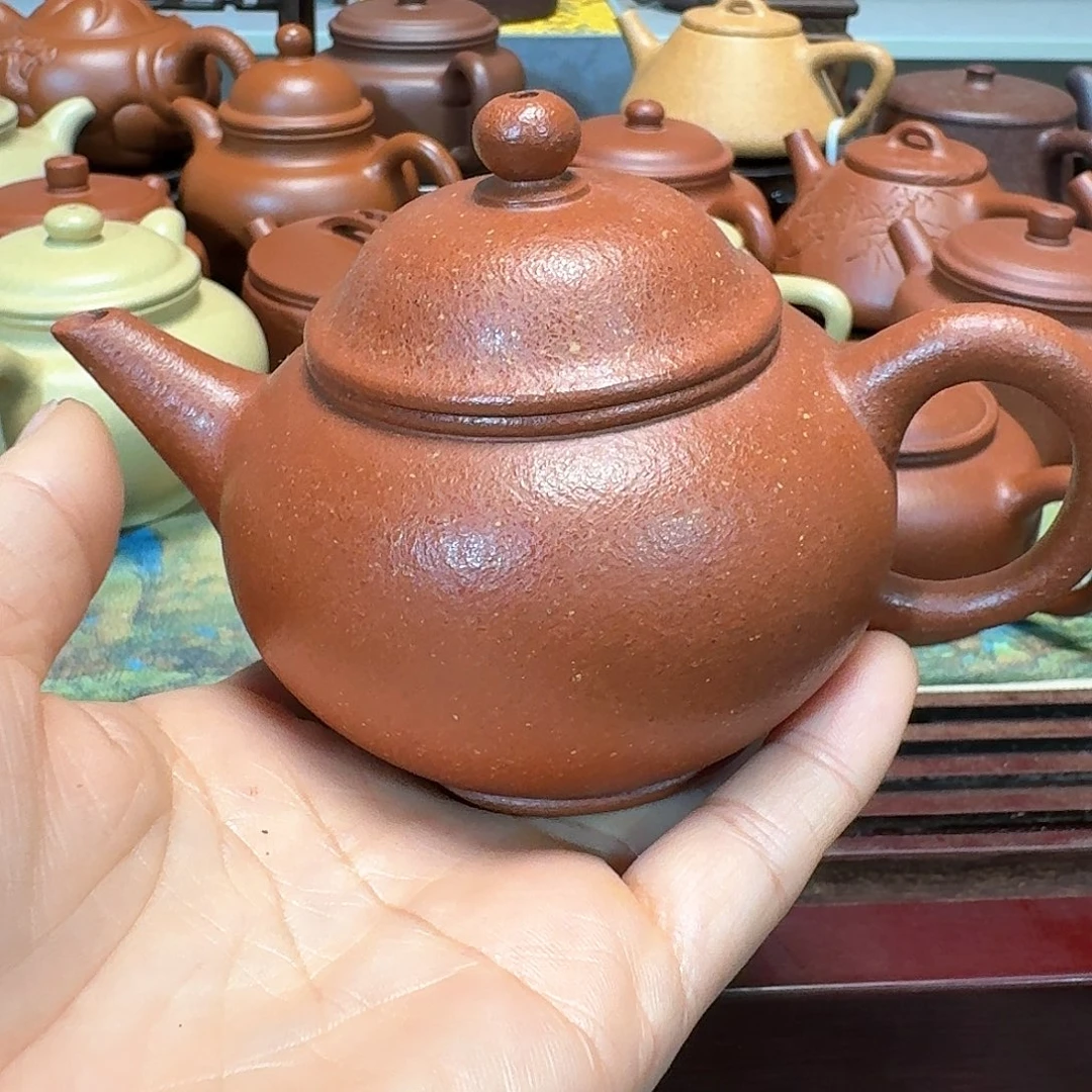 紫砂茶壶红降坡全手工