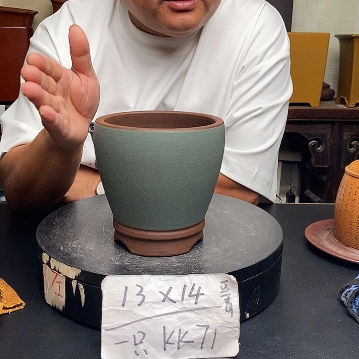 紫砂花盆货号一只KK71