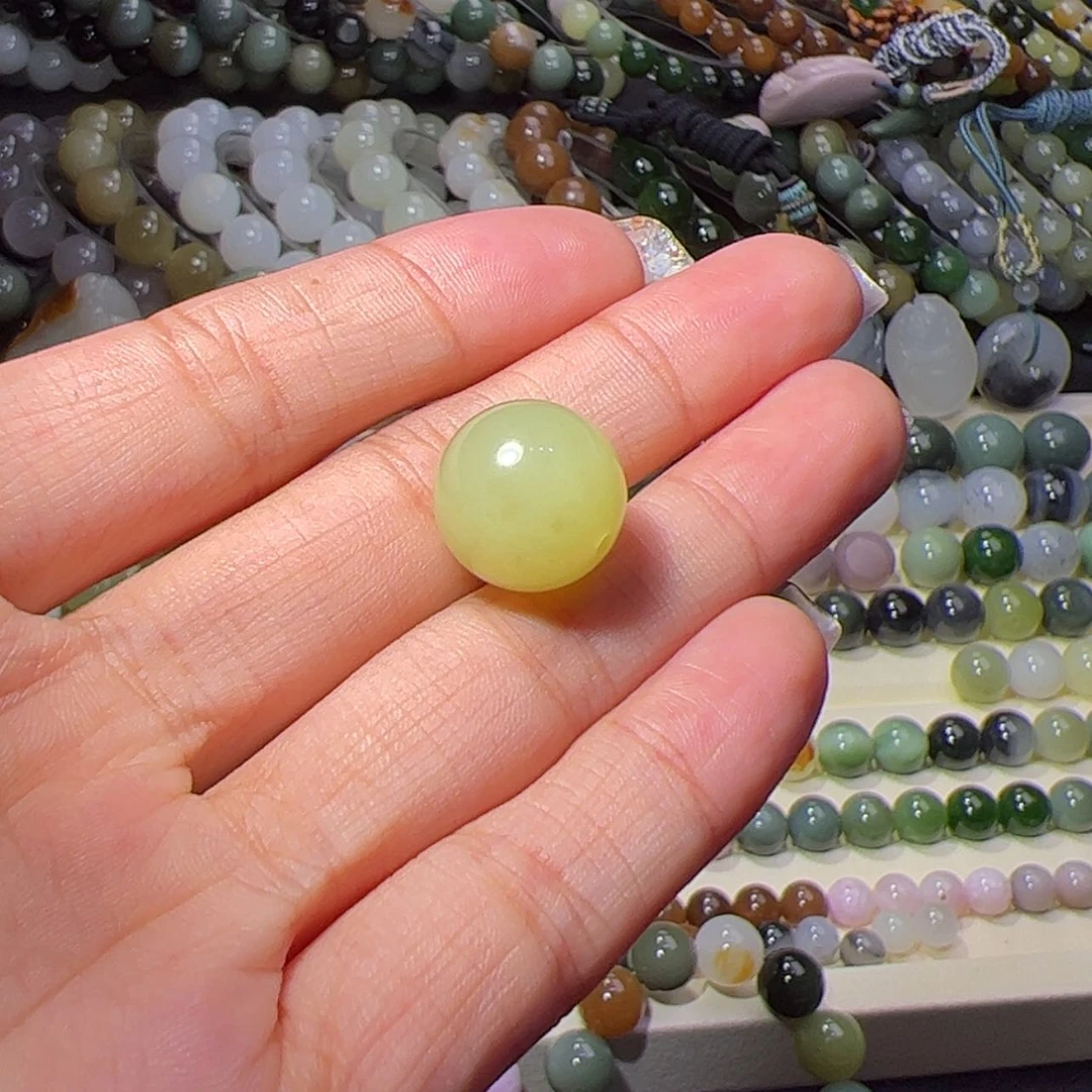 【闪购商品】未镶嵌和田玉珠宝奇石黄口14mm