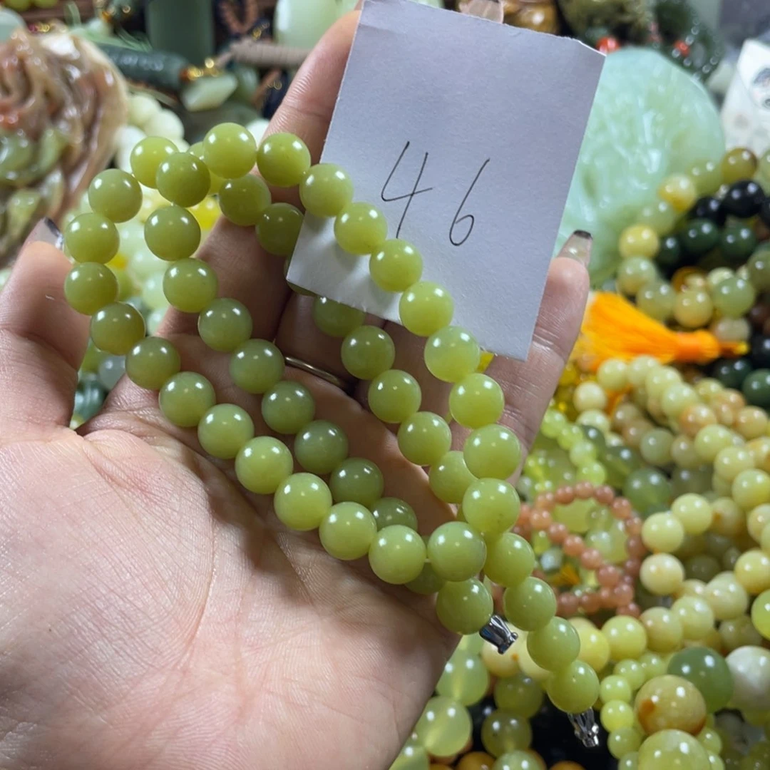 未镶嵌蛇纹石玉手串