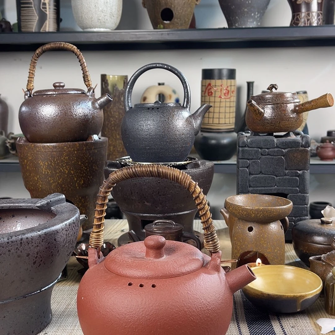 壶紫砂粗陶实用茶壶