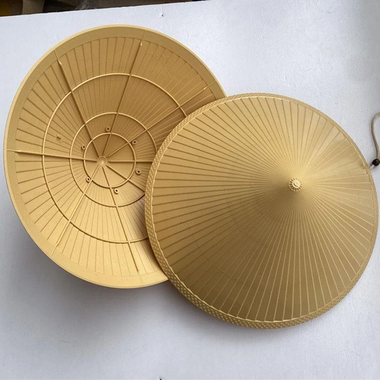 新品防水防雨塑料斗笠户外遮阳男女通用大檐帽尖顶林冲帽老式结实