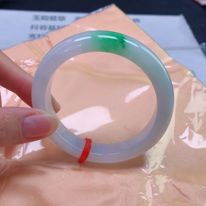翡翠未镶嵌手镯55圈口