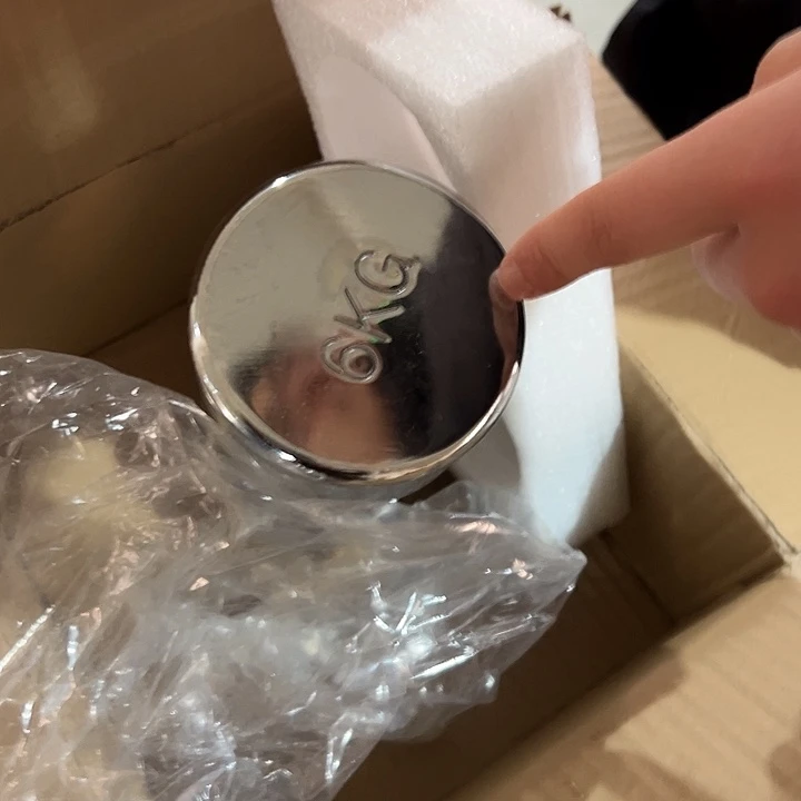 全新电镀纯钢小哑铃6公斤一对