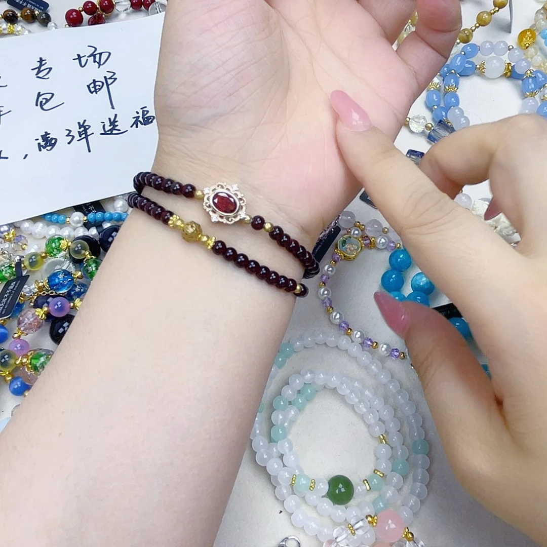 手饰针钠钙石银S925镀金镶嵌