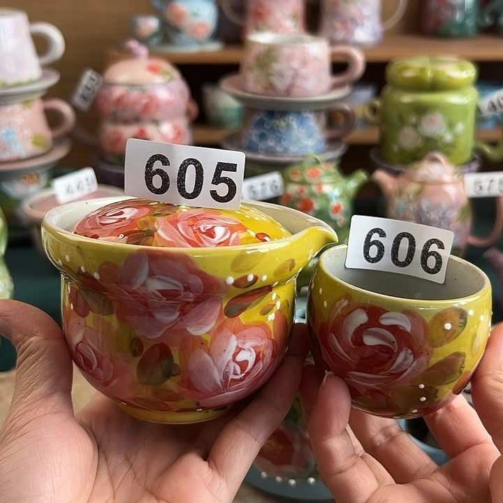 景德镇陶瓷手绘605 606