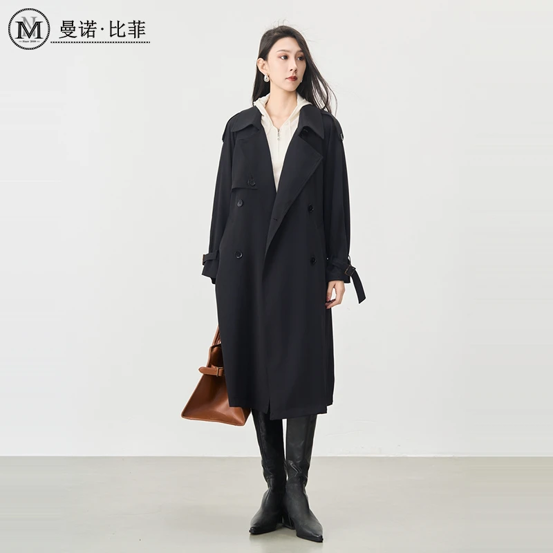 双排扣时尚风衣外套MEHG132043