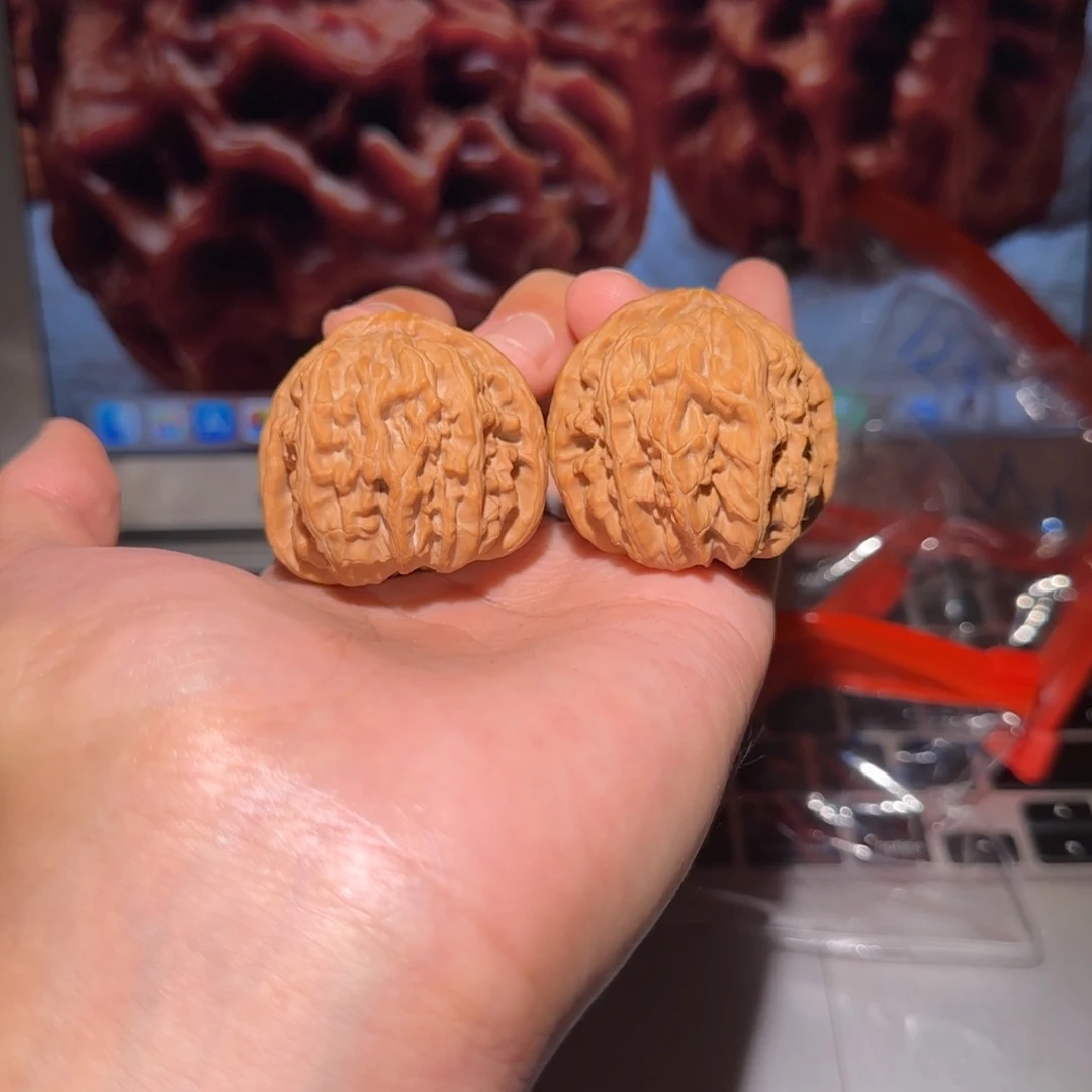 文玩核桃吊坠白狮子42修