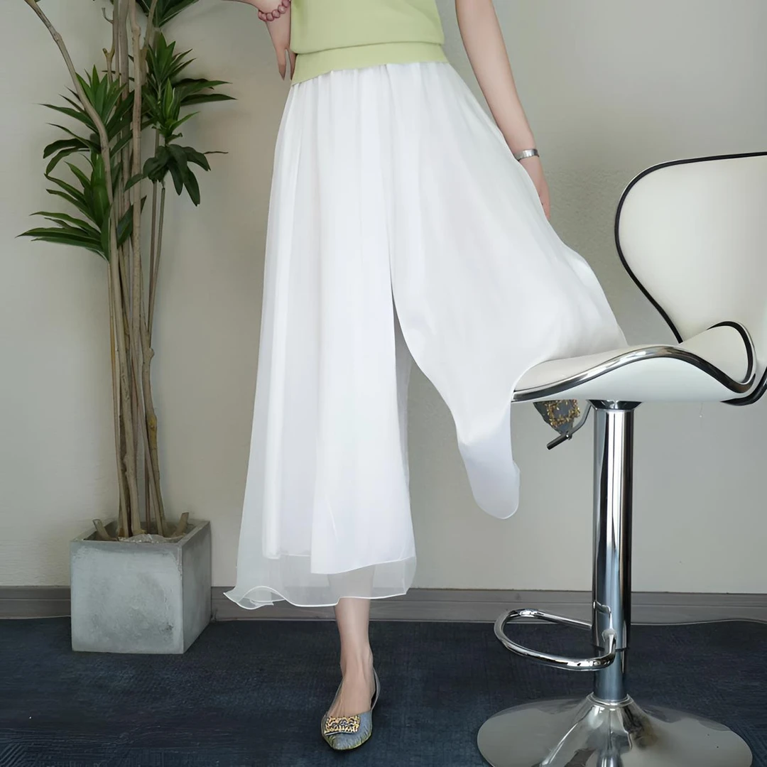 【不透夏款阔腿裤】夏季高腰设计感轻奢显瘦气质收腰时尚半身裙裤裙