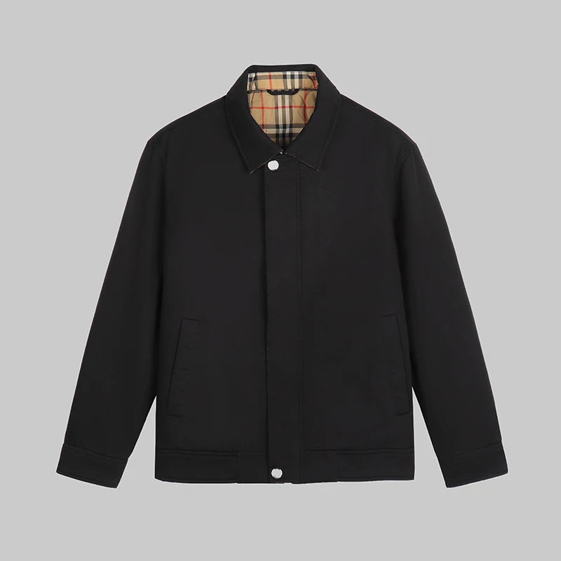 男士时尚格纹行政棉夹克