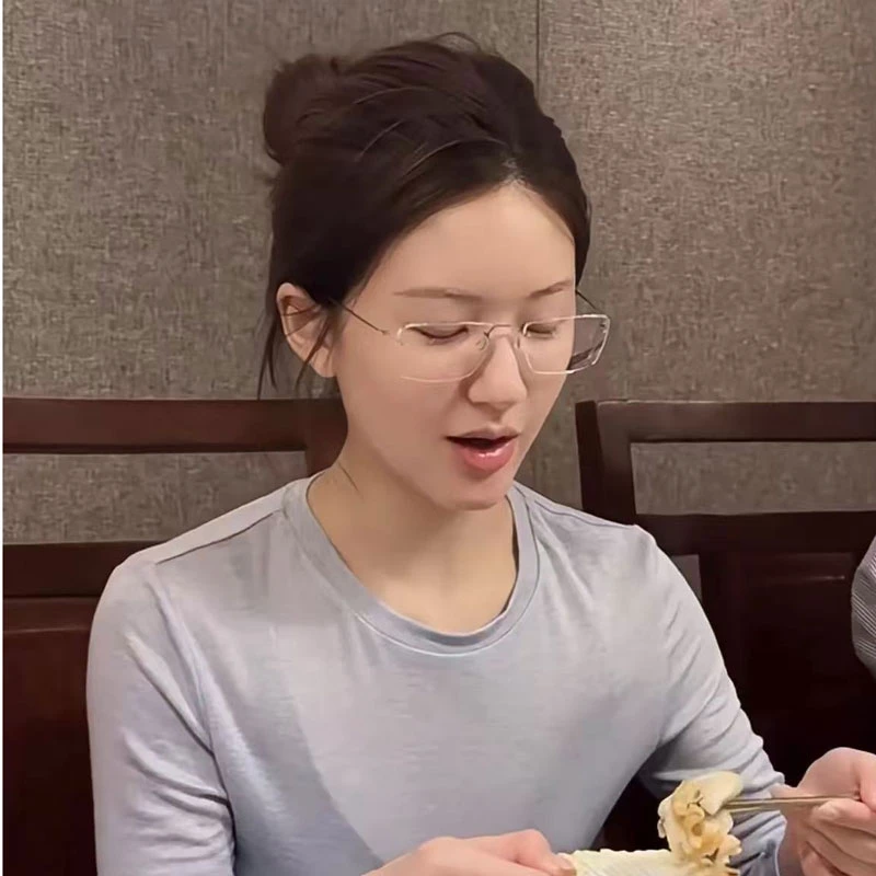 林德系列2269赵露思韩东君同款无框眼镜纯钛超轻无螺丝金丝眼镜